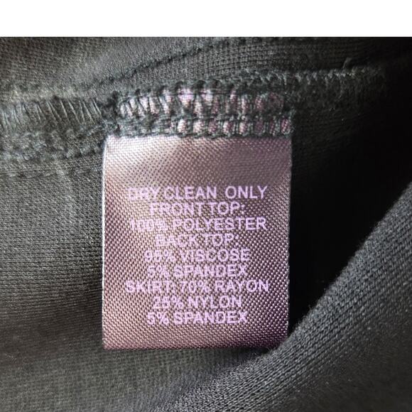 Hale Bob Paisley Mixed Media Mini Dress S Blouson Top Bodycon Skirt Puff Sleeve - Picture 6 of 13